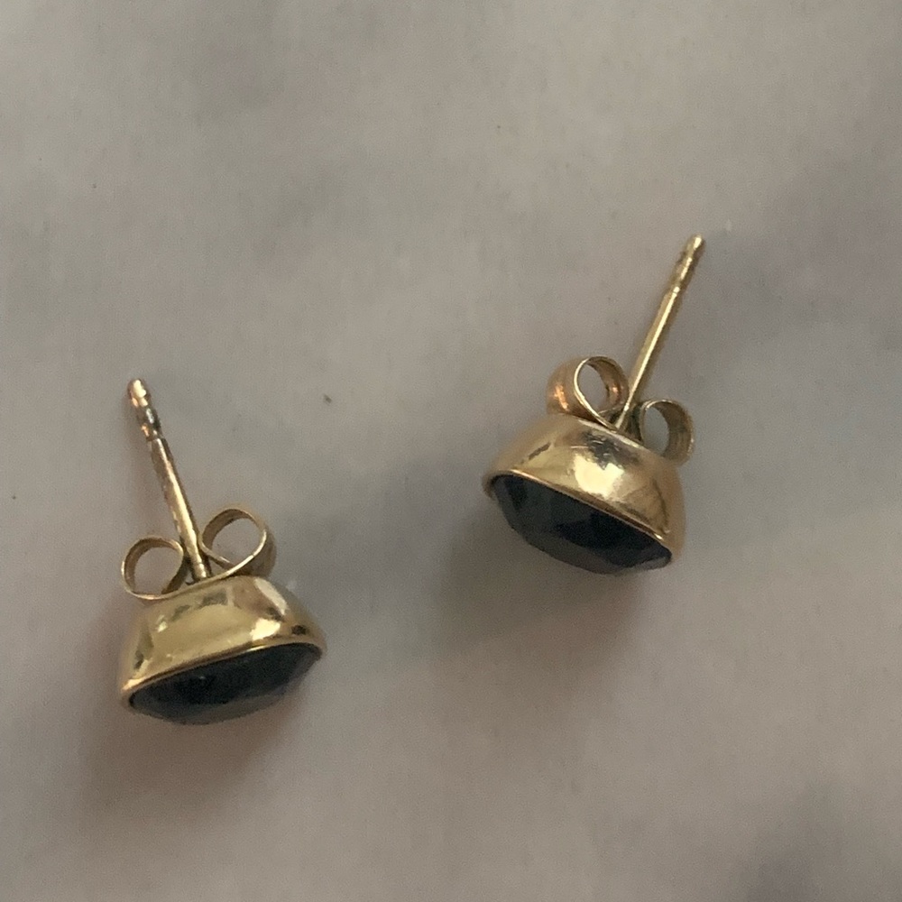 Coach onyx earrings
